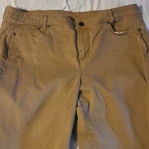 J. Jill Slim Boyfriend Khaki Pants sz 14 tall